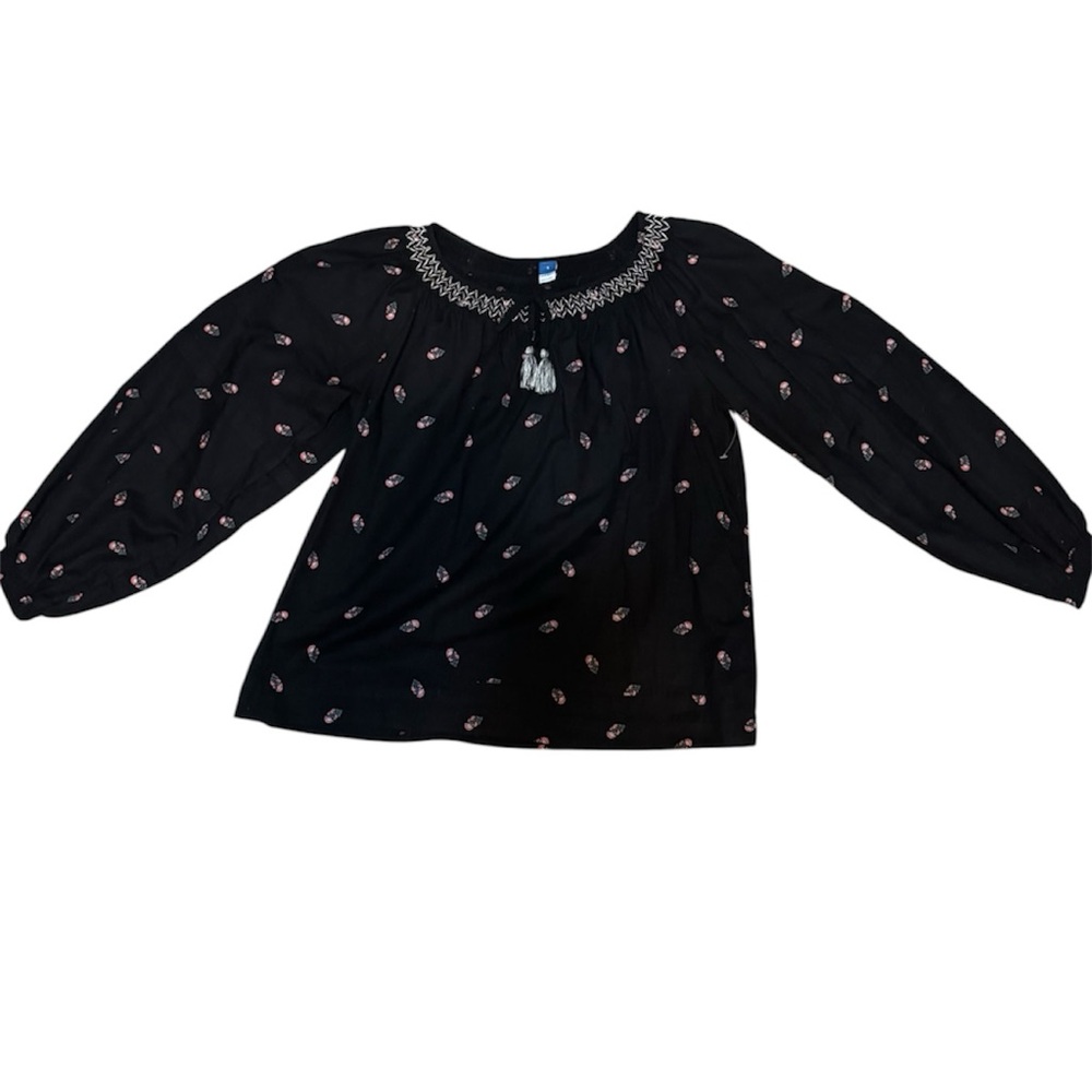 Old Navy Black women Blouse with Embroidery